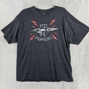 Foo Fighters Shirt Mens Large Gray 2008 Eagle Concert Tour Rock Music Band Tee
